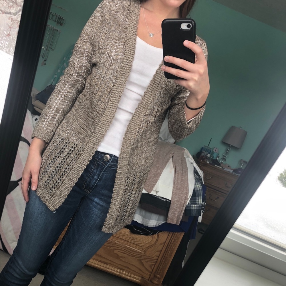 Brown cardigan